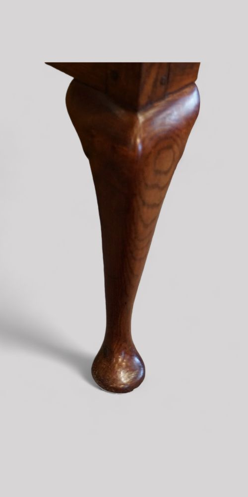 fig 7. Antique oak cabriole leg dresser base
