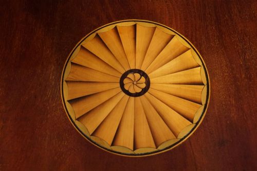 fig 3. Edwardian inlaid mahogany revolving bookcase