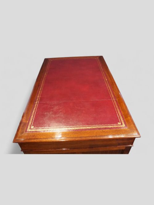 fig 5. Edwardian mahogany pedestal desk 153cms