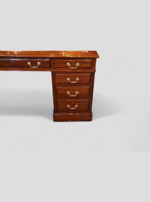 fig 7. Edwardian mahogany pedestal desk 153cms