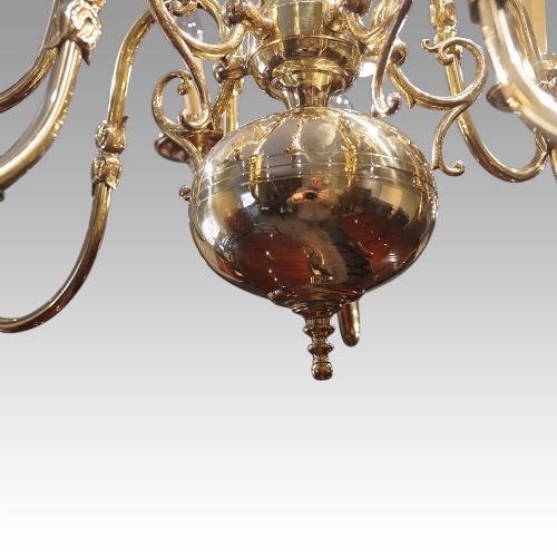 fig 3. Pair of Dutch brass chandeliers