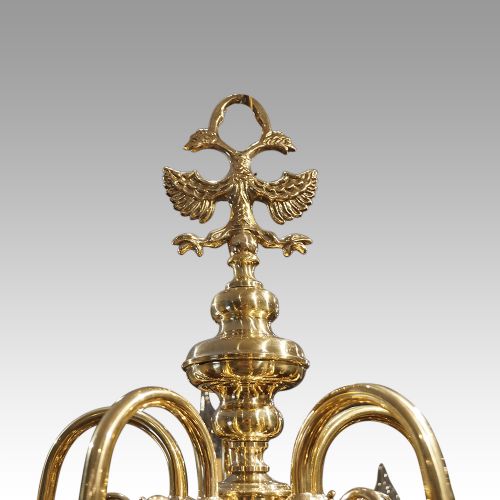 fig 4. Pair of Dutch brass chandeliers
