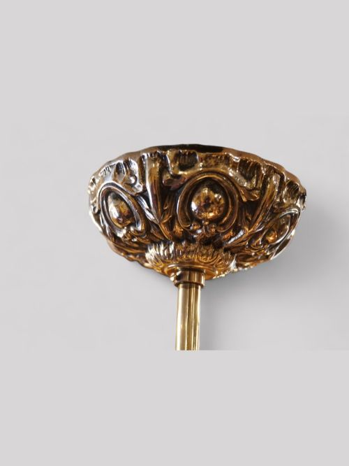 fig 2. Edwardian cast brass 8 arm chandelier