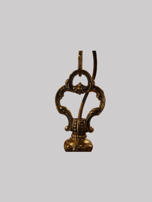 fig 6. Edwardian cast brass 8 arm chandelier