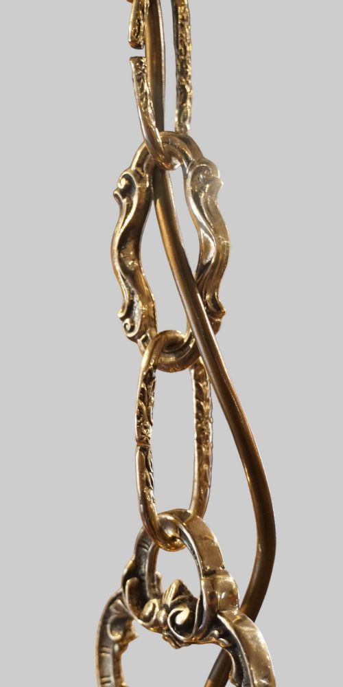 fig 9. Edwardian cast brass 8 arm chandelier