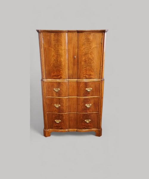George V Walnut Gentlemans Tallboy