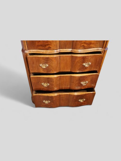 fig 1. George V walnut gentlemans tallboy