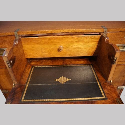 fig 4. Victorian oak secretaire campaign chest