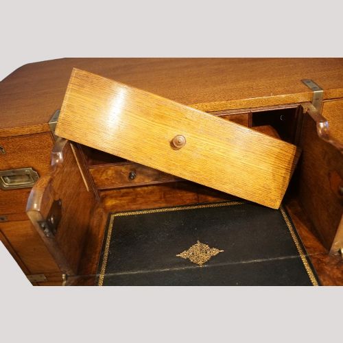 fig 7. Victorian oak secretaire campaign chest