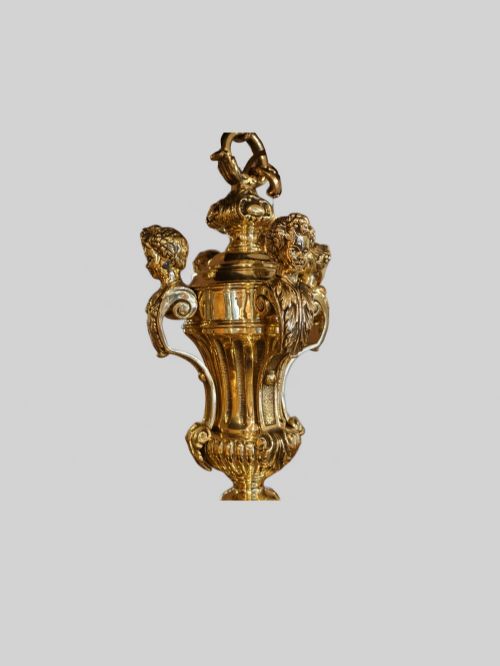 fig 8. Antique cast Bronze Mazarin chandelier