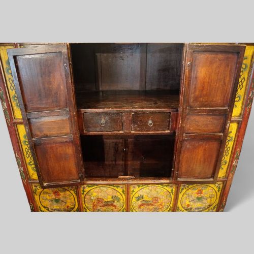 fig 2. Antique Tibetan decorated cabinet