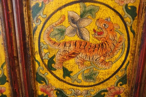 fig 4. Antique Tibetan decorated cabinet