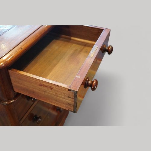 fig 6. Victorian mahogany pedestal desk 153cms