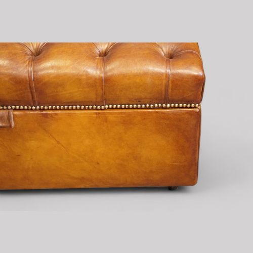 fig 1. Victorian buttoned leather ottoman