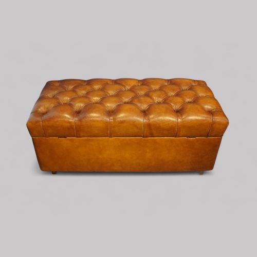 fig 4. Victorian buttoned leather ottoman