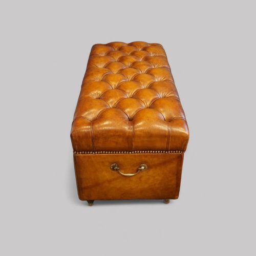 fig 5. Victorian buttoned leather ottoman