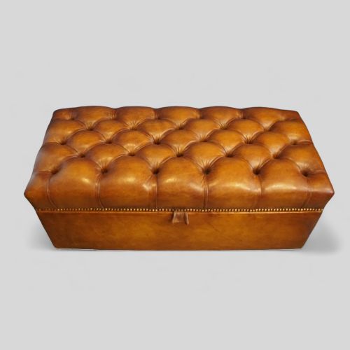 fig 6. Victorian buttoned leather ottoman