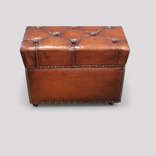 fig 3. Victorian leather buttoned ottoman