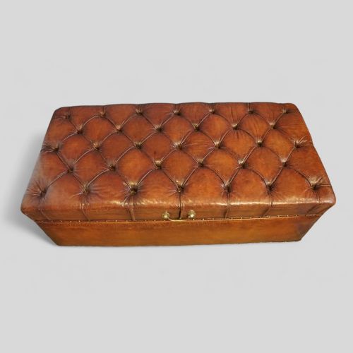 fig 4. Victorian leather buttoned ottoman