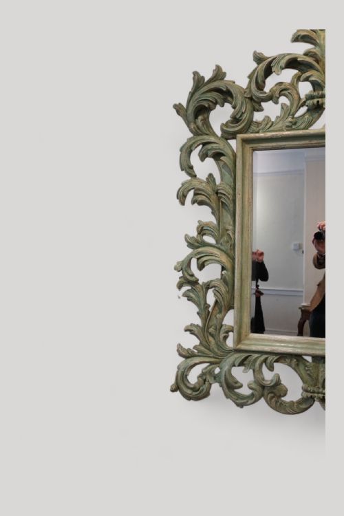 fig 5. Large carved teak Florentine mirror