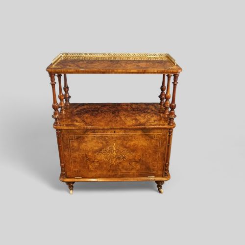 Victorian Large Walnut Music Cabinet
