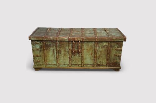 fig 2. Antique decorated teak trunk