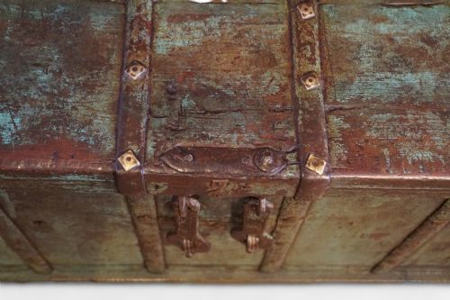 fig 4. Antique decorated teak trunk