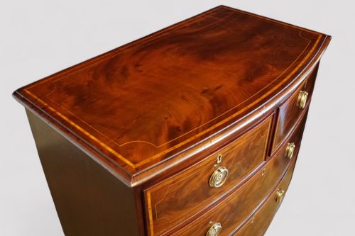 fig 3. Small Georgian inlaid bow chest
