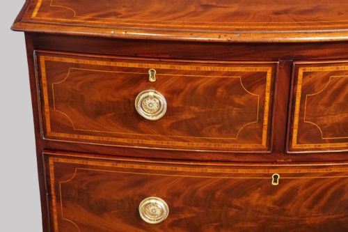 fig 4. Small Georgian inlaid bow chest