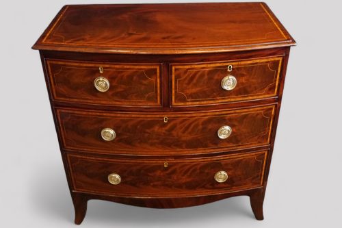 fig 5. Small Georgian inlaid bow chest