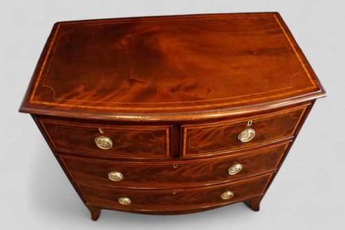 fig 7. Small Georgian inlaid bow chest