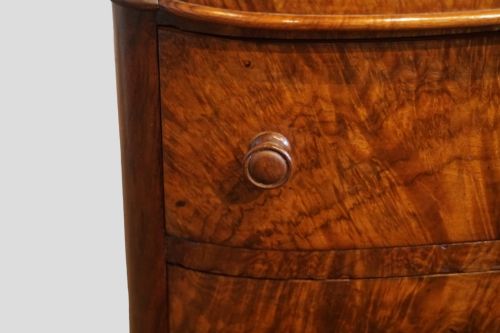 fig 6. Pair of Victorian burr walnut bedside chests