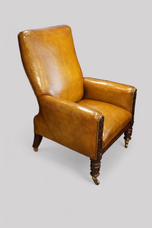 fig 1. William IV mahogany library chair