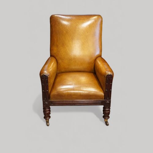 fig 2. William IV mahogany library chair
