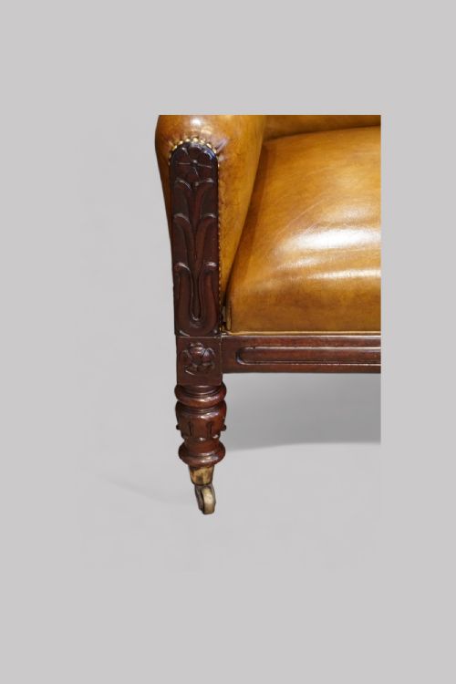 fig 4. William IV mahogany library chair