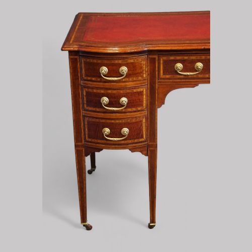fig 1. Edwardian inlaid mahogany desk