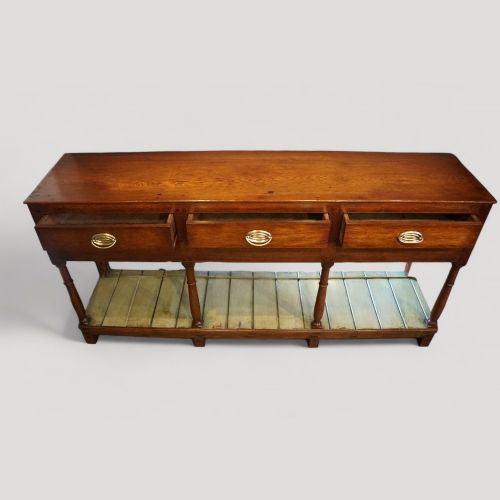 fig 4. Antique oak painted pot board dresser base