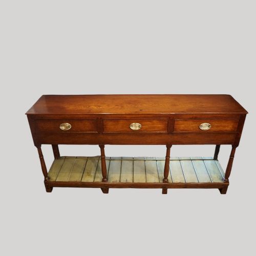 fig 7. Antique oak painted pot board dresser base