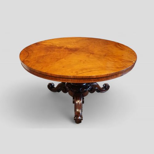 Victorian Walnut Circular Dining Table