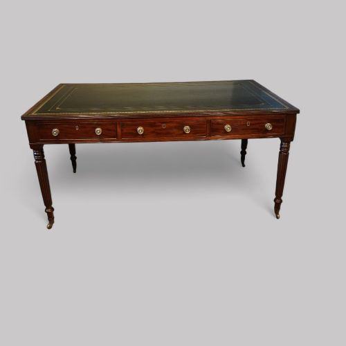 fig 3. 19thc mahogany partners writing table