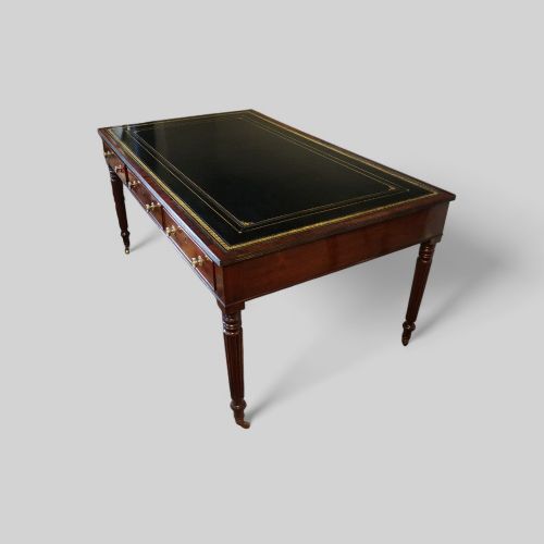 fig 4. 19thc mahogany partners writing table