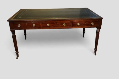 fig 6. 19thc mahogany partners writing table