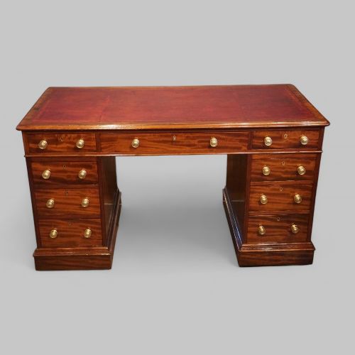 Victorian Mahogany Pedestal Desk