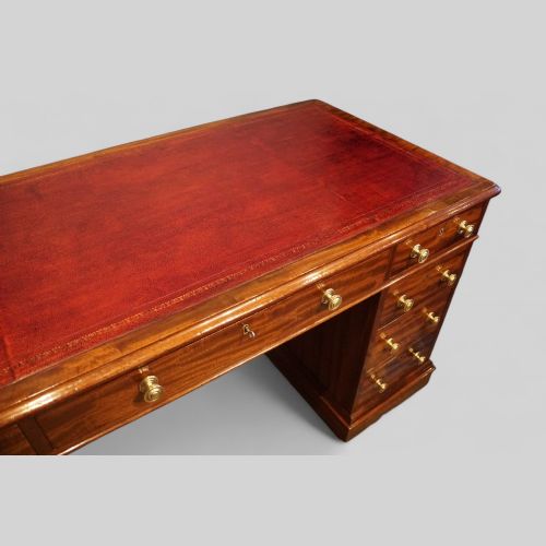 fig 1. Victorian mahogany pedestal desk