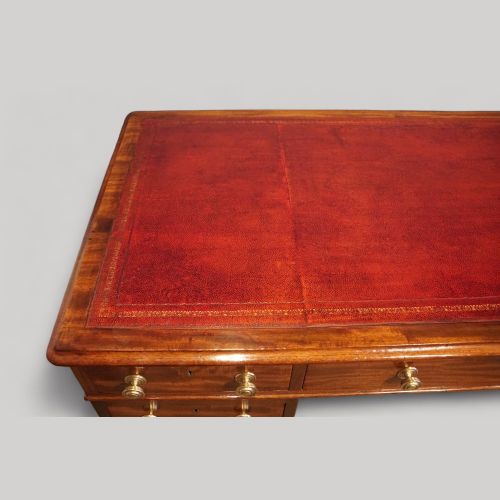 fig 2. Victorian mahogany pedestal desk