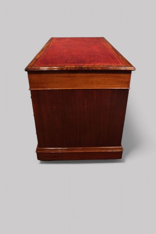 fig 5. Victorian mahogany pedestal desk