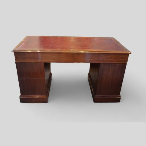 fig 7. Victorian mahogany pedestal desk