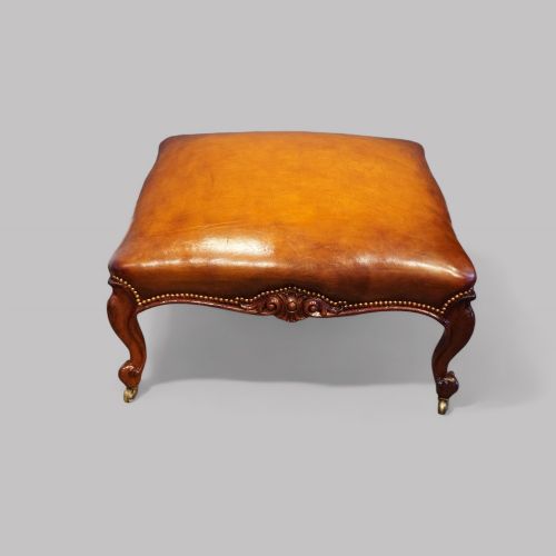 fig 7. Large Victorian leather stool