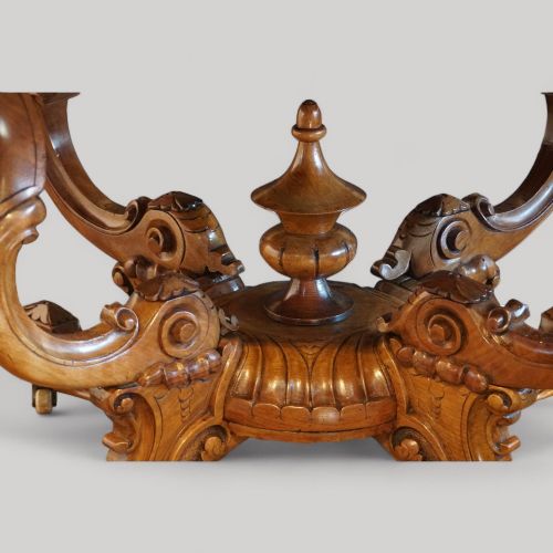 fig 3. Victorian inlaid walnut basket base table