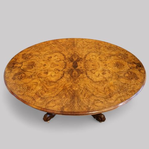 fig 5. Victorian inlaid walnut basket base table